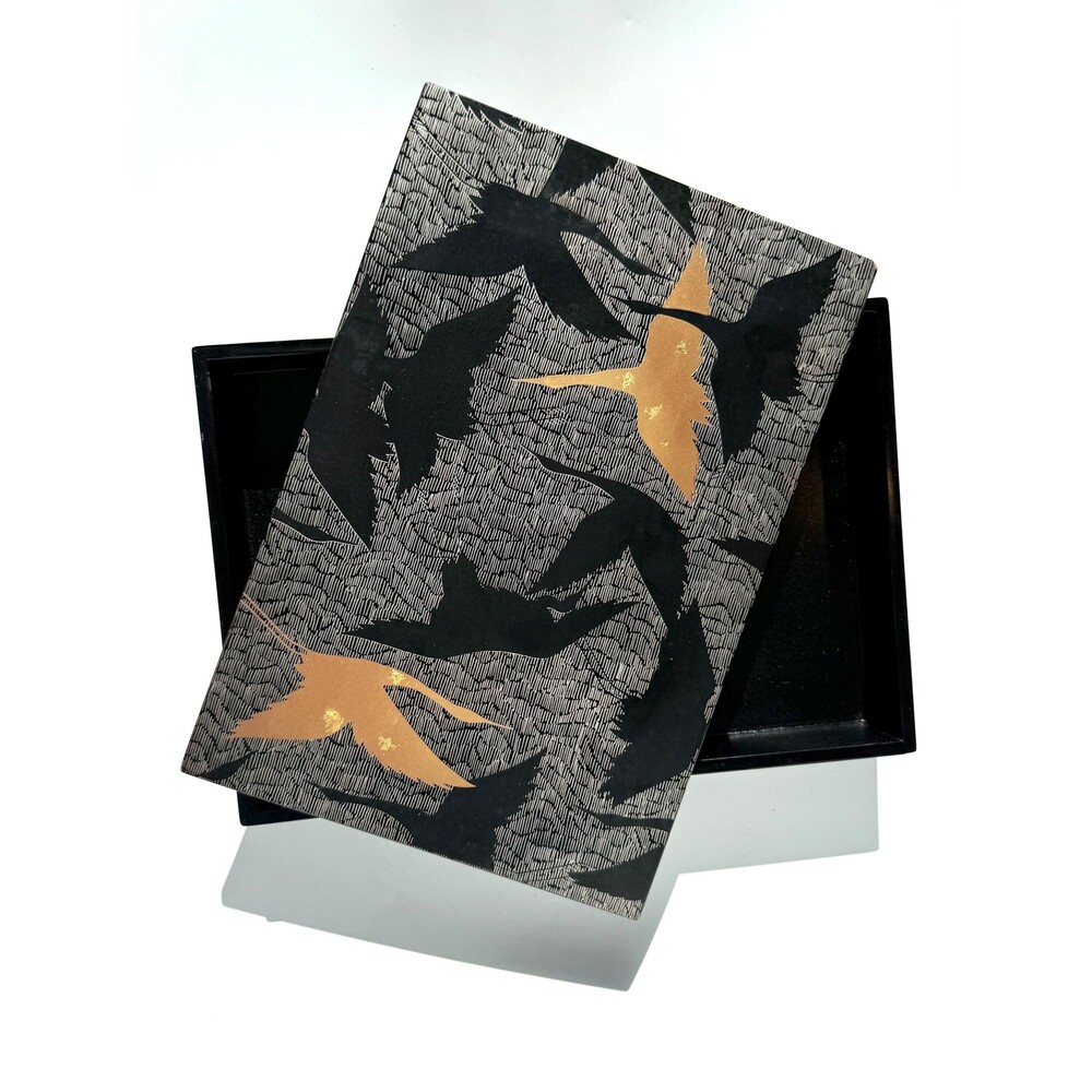 Thousand Cranes Motif Box, Decorative Bird box